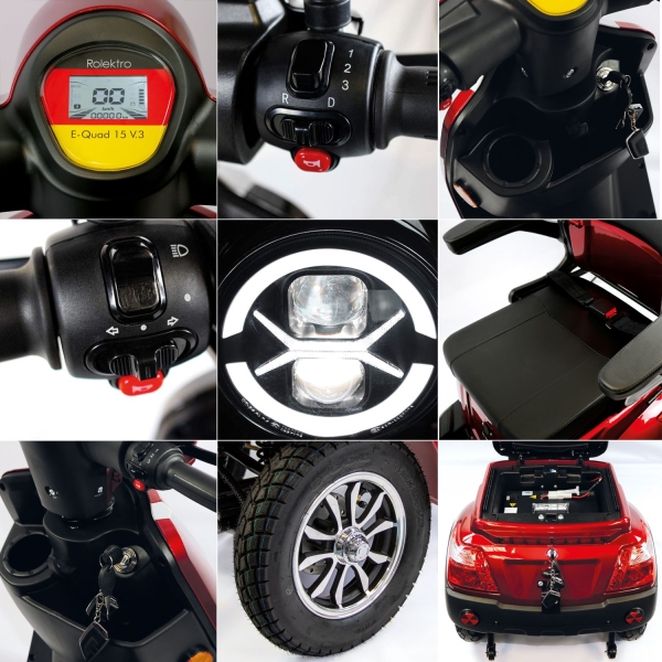 Rolektro E-QUAD 15 V.3 bis 15 km/h mit Lithium Akku